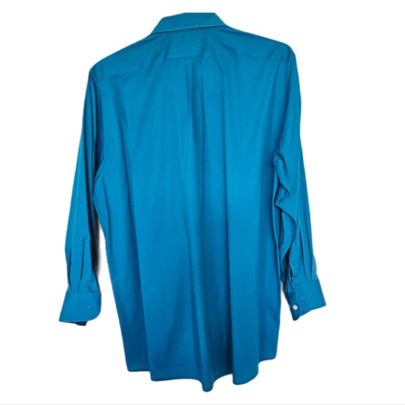 Mens Long Sleeve Dress Shirt Blue Size 16- 16.5 32/33 - Picture 2 of 3